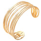 C Vorm Bangle armband [304 Roestvrij staal 18K GOUD GOLDED]