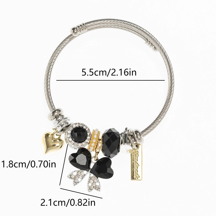 Elegant Butterfly Bangle Armbånd [304 rustfrit stål, legering]