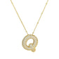 Gold Letter Pendant Necklace [304 Stainless Steel]