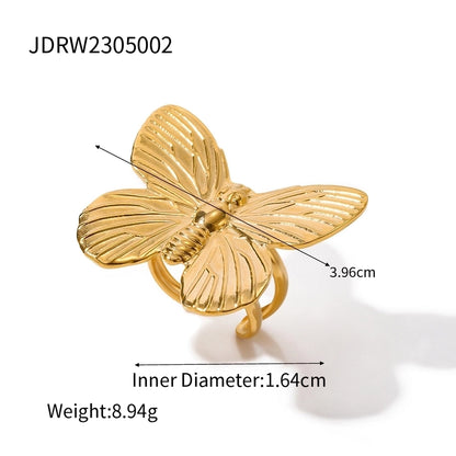 Butterfly Open Ring [304 Stainless Steel]