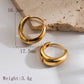 Solid Color Hoop Earrings [304 Stainless Steel,18K Gold Plated]