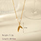 Beach Dolphin Shell Fish Tail Acrylic Necklace [304 Stainless Steel,18K Gold Plated]