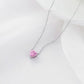 Heart Shape Zircon Inlay Necklace [304 Stainless Steel]