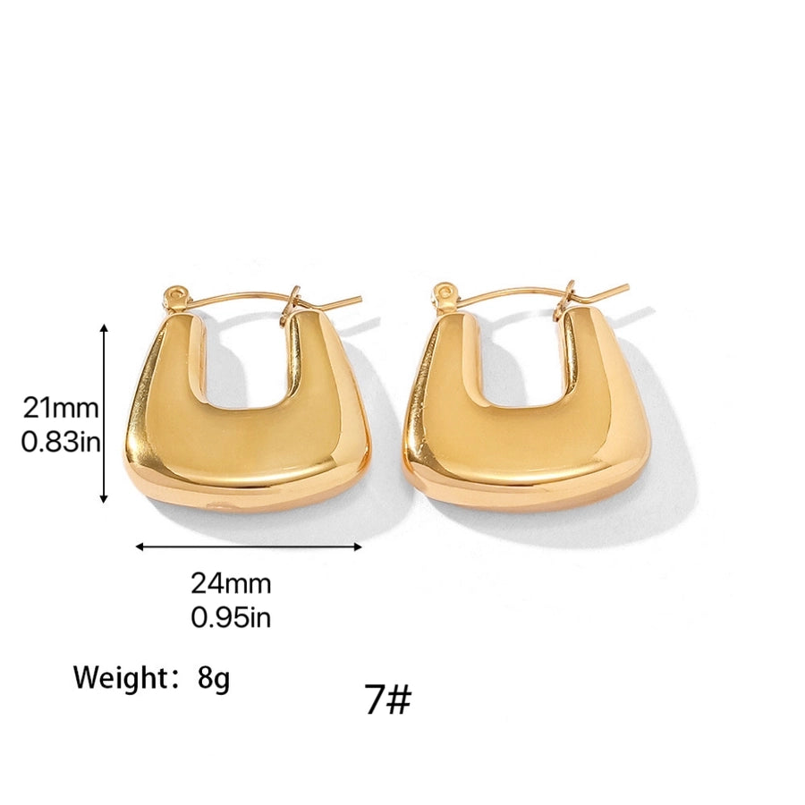 Brincos de design de mistura [304 aço inoxidável, peito de ouro 18k]