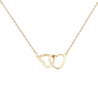 Hollow Double Heart [304 Stainless Steel,18K Gold Plated]