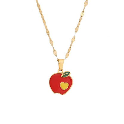 Fruit Necklace [304 Stainless Steel,18K Gold Plated]