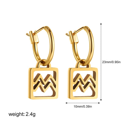 Constellation Hollow Out Drop Earrings [304 Stainless Steel]