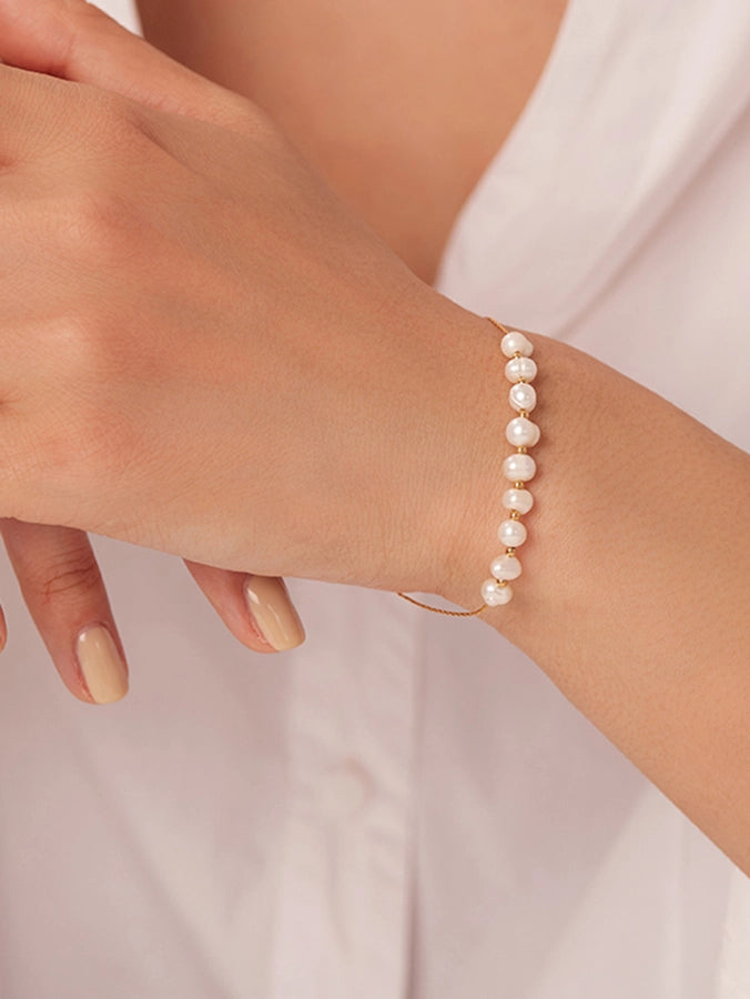 Pearls Bracelet [Stainless Steel]