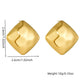 Square Stud Earrings [304 Stainless Steel, 18K Gold Plated]