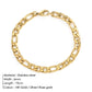 Figaro Chain Bracelet [Stainless Steel, 14K Gold Plated]