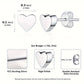 Silver Gold Heart Stud Earrings [Stainless Steel]