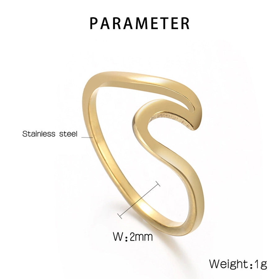 Waves Ring [304 Stainless Steel 18K Gold Plated]