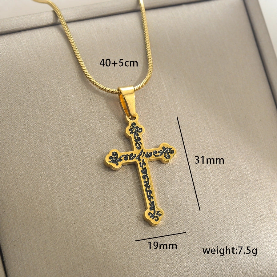 Cross Necklace [304 Stainless Steel]