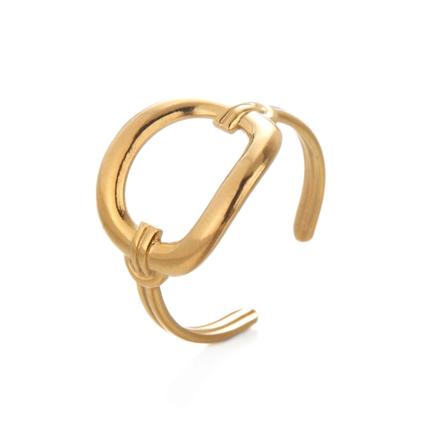 Mix Design Ring [304 Rustfritt stål 14K gullbelagt]