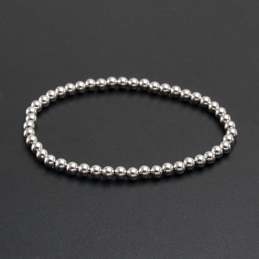 Round Beads Elastic Bracelet [304 Stainless Steel