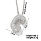 Three-dimensional Letter Zircon Pendant Necklace [304 Stainless Steel,Copper]