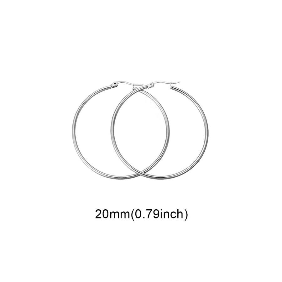 Thin Hoop Earrings [Stainless Steel]