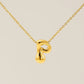 Letter Pendant Necklace [304 Stainless Steel,18K Gold Plated]