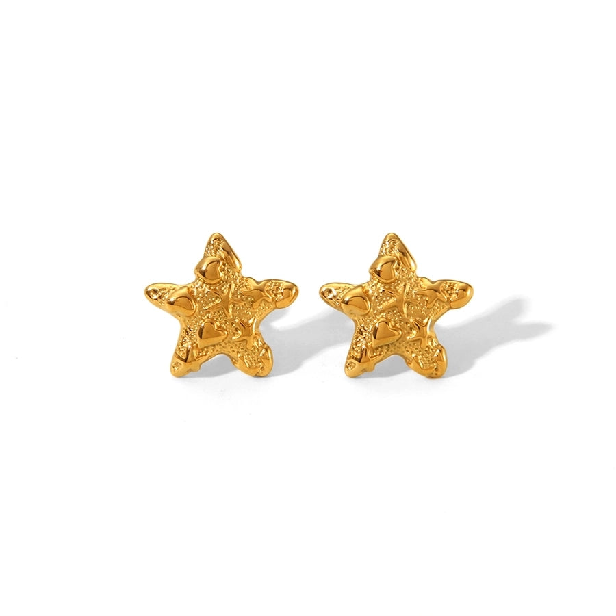 Mix Designs Earrings [304 Stainless Steel,18K Gold Plated]