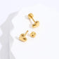 Small Colored Heart Stud Earrings [201 Stainless Steel, 18K Gold Plated]