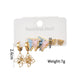 Heart Shape Butterfly Drop Earrings Set [304 Stainless Steel, 18K Gold Plated]