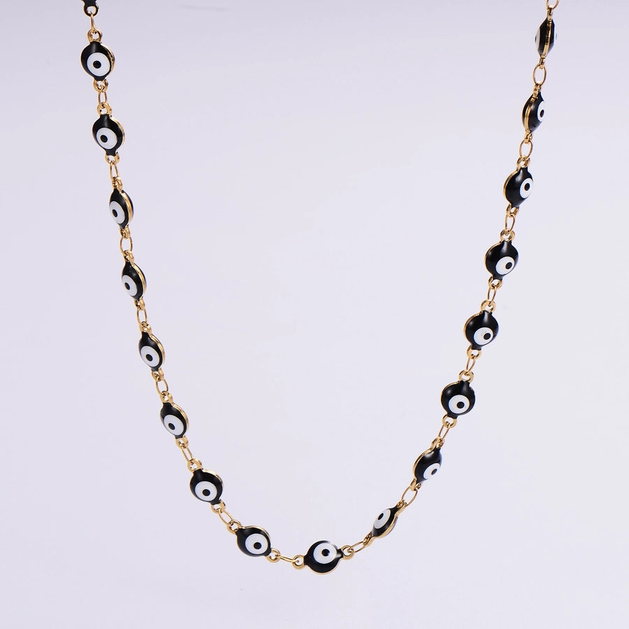 Devil'S Eye Bracelet/Necklace [304 Stainless Steel,18K Gold Plated]