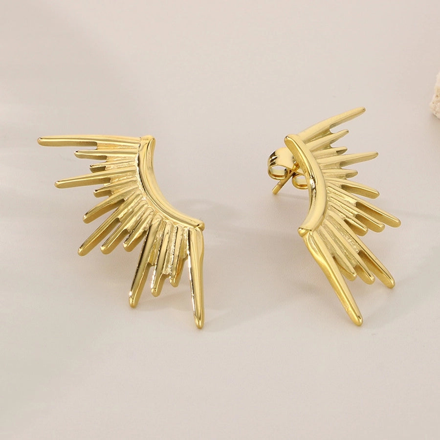 Sun Earrings [304 Stainless Steel, 18K Gold Plated]