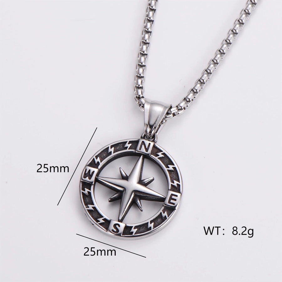 Exaggerated Punk Human Cross Pendant Necklace [304 Stainless Steel]