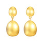 Oval Drop Earrings [304 Stainless Steel,18K Gold Plated]