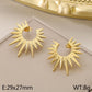 Sun Earrings [304 Stainless Steel, 18K Gold Plated]