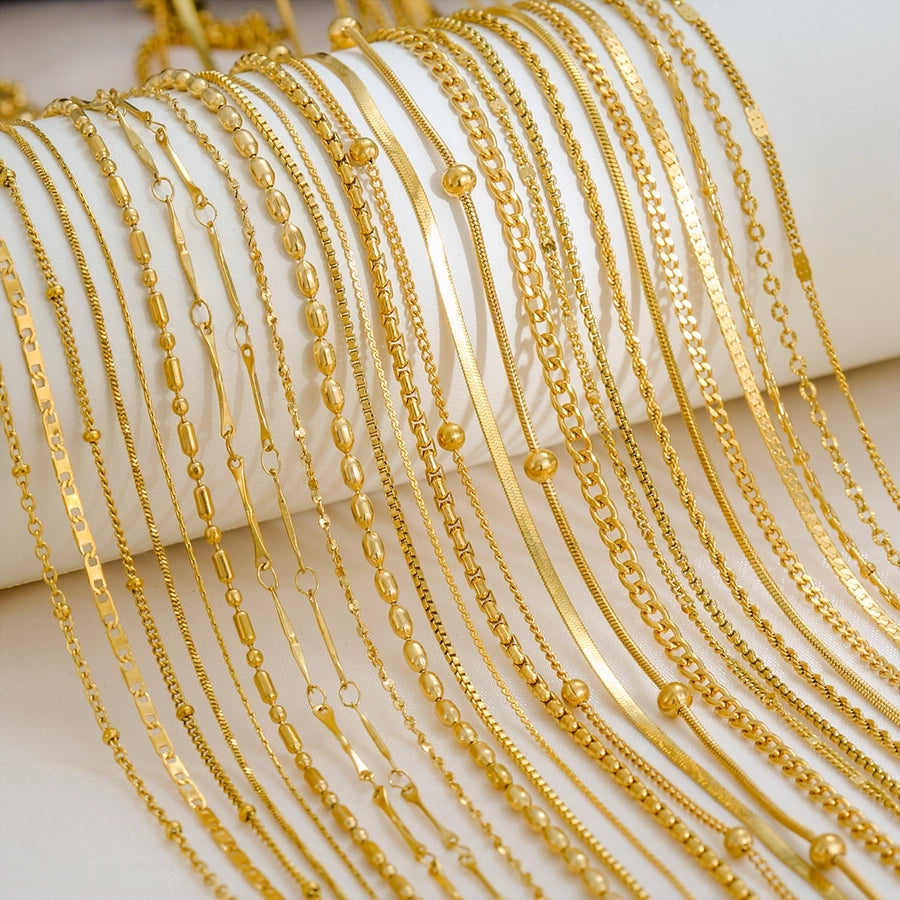 Chain Necklace [304 Stainless Steel,18K Gold Plated]