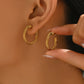 C Shape Twist Earrings [201 Stainless Steel]