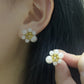 FrenchFlower Earrings [304 Stainless Steel,18K Gold Plated]