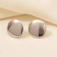 Flat Round Earrings [304 Stainless Steel,18K Gold Plated]