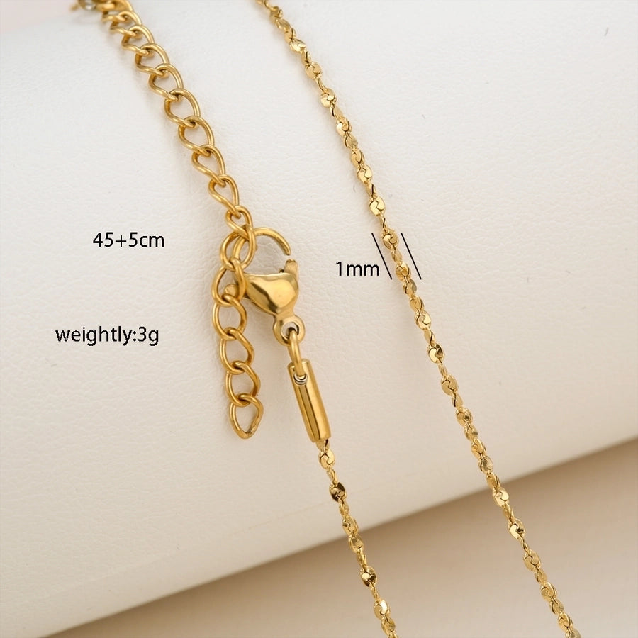 Chain Necklace [304 Stainless Steel,18K Gold Plated]