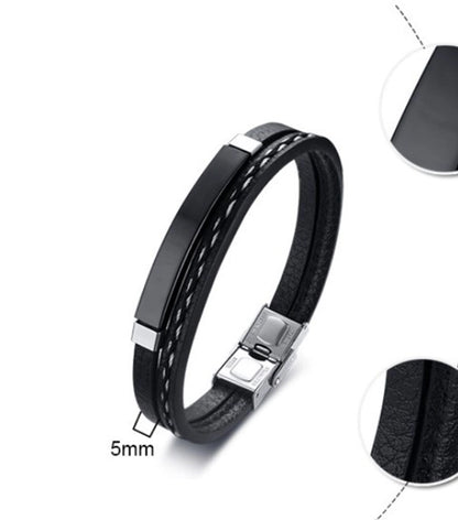 PU Leather Bracelet [304 Stainless Steel]