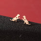 Dog Cat Ear Studs [304 Stainless Steel,18K Gold Plated]