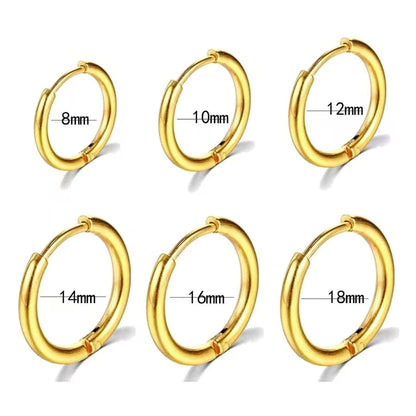 Pack of 6 Hoop Earrings [201 Stainless Steel]