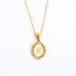 Letter Necklace [201,304 Stainless Steel,18K Gold Plated]