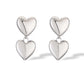 Drop Heart Shape Earrings [304 Stainless Steel]