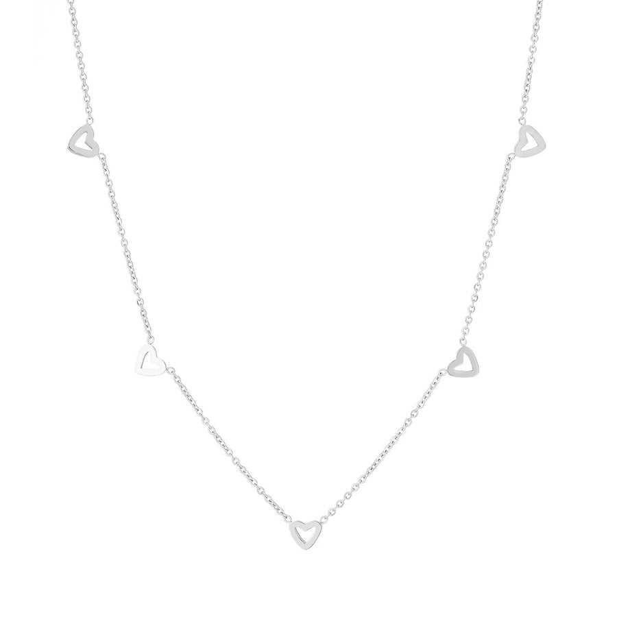 Hollow Hearts Necklace [304 Stainless Steel]