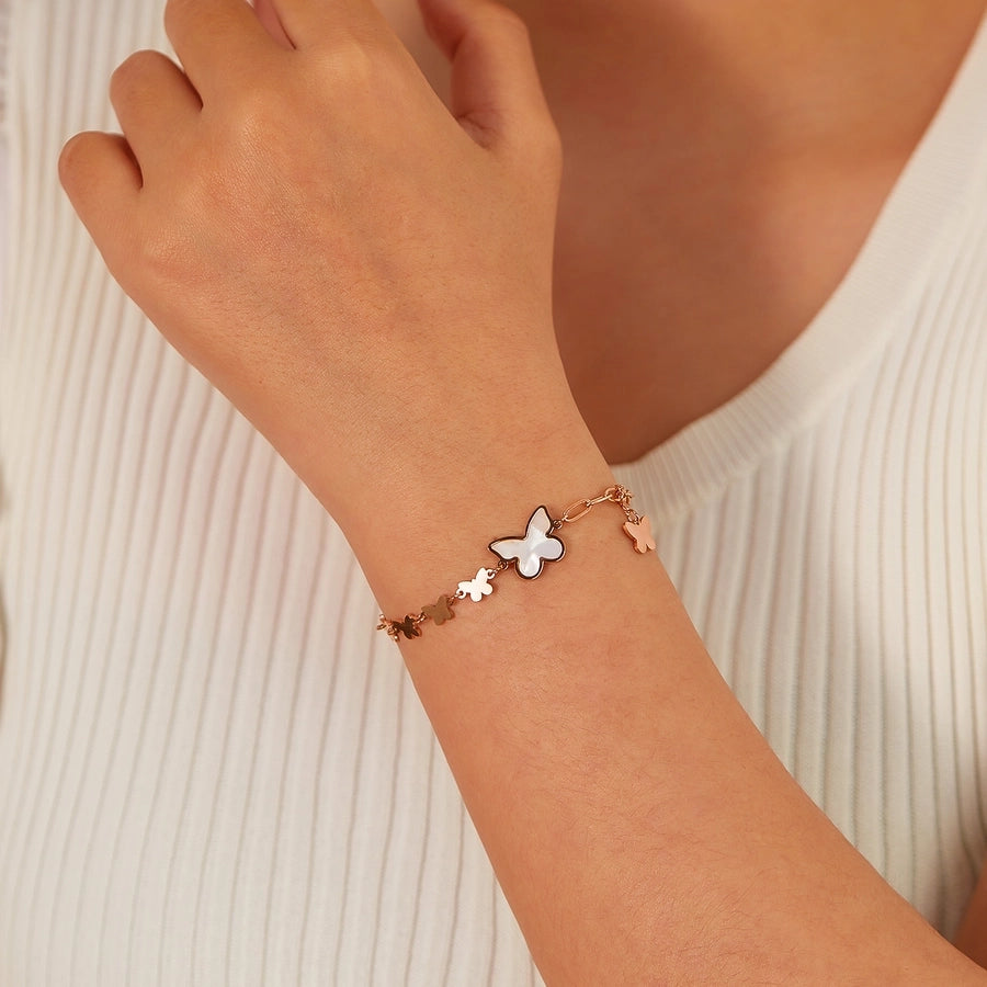 Butterfly Shell Bracelet [304 Stainless Steel]