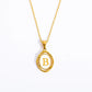 Letter Necklace [201,304 Stainless Steel,18K Gold Plated]