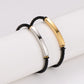 Leather Rope Color Block Bracelet [304 Stainless Steel]