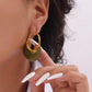 Retro French Style Bag Enamel Drop Earrings [304 Stainless Steel, 18K Gold Plated]