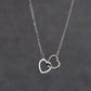 Connected Heart Necklace [304 Stainless Steel,18K Gold Plated]