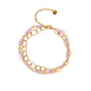 Double Cable Chain Stone  Bracelets [304 Stainless Steel,14K Gold Plated]