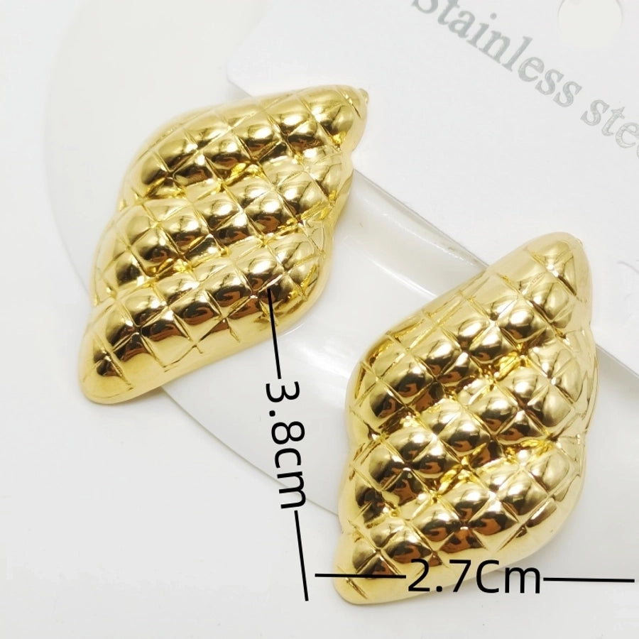 Brincos de design de mistura [304 aço inoxidável, peito de ouro 18k]