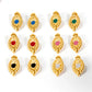 Vintage Enamel Earrings [304 Stainless Steel,18K Gold Plated]