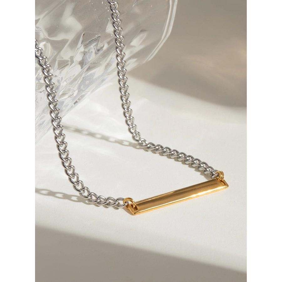 Silver Gold Chain Necklace [304 rustfrit stål]